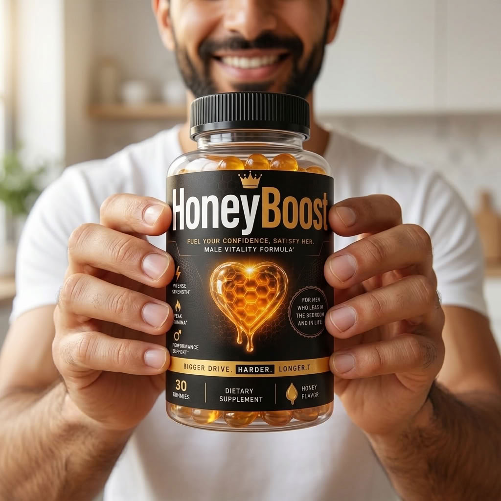 HoneyBoost honey-flavored daily gummies for men