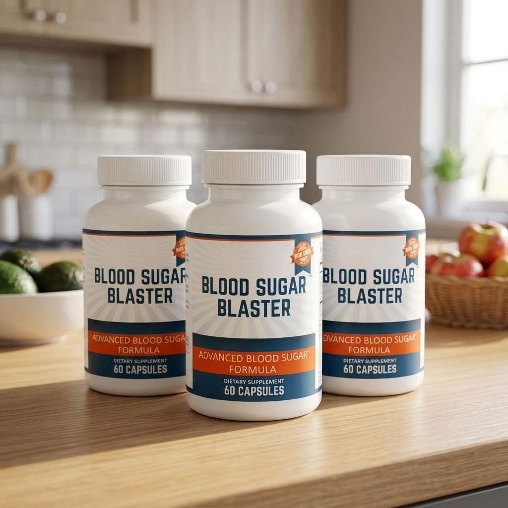 Several bottles of Blood Sugar Blaster dietary supplement
