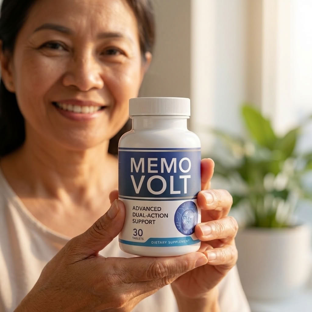 MemoVolt dual-action memory support supplement bottle