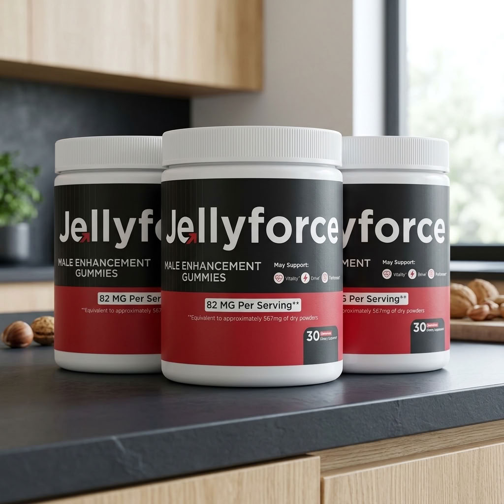 Bottles of Jelly Force daily gummies