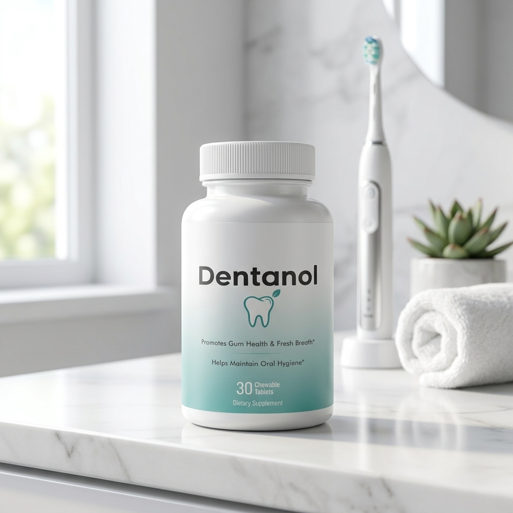 Dentanol probiotic chewable bottle for gum health and fresh breath