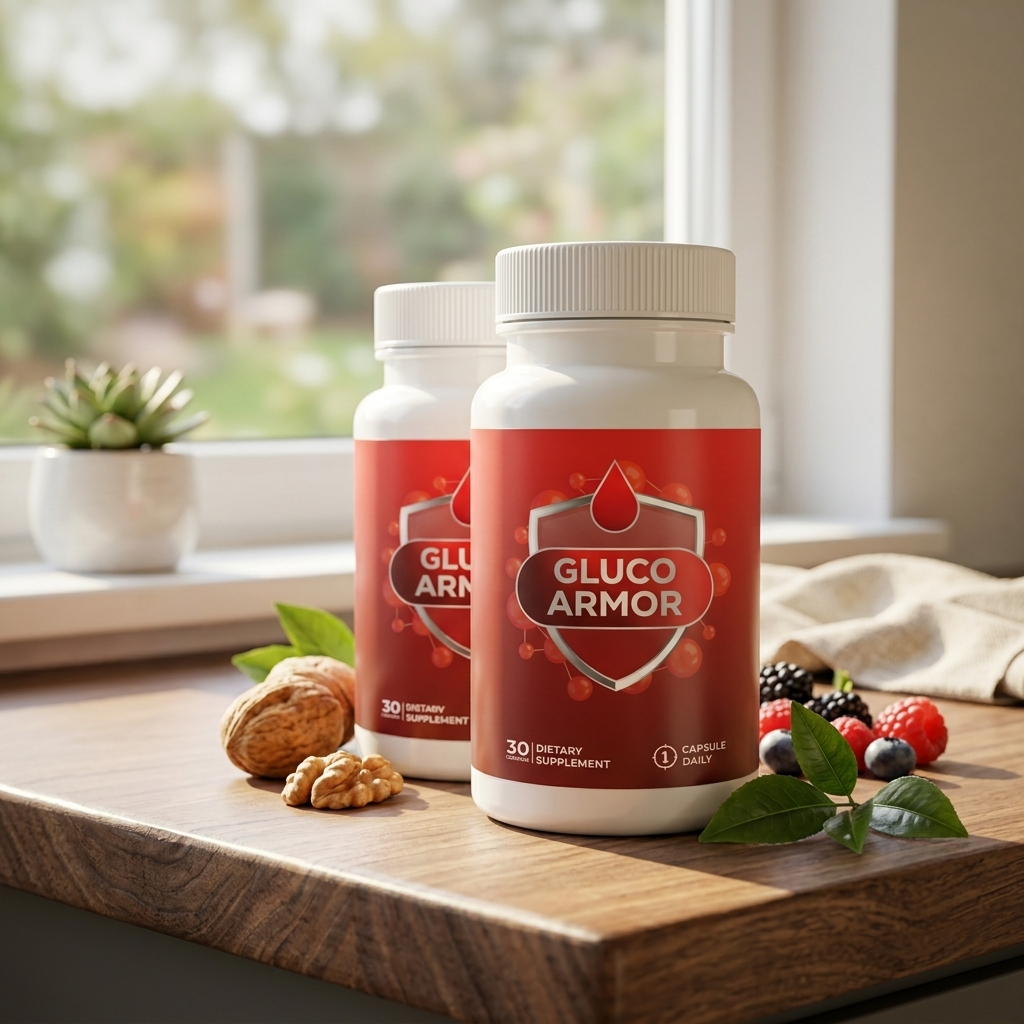 Gluco Armor daily dietary supplement bottle