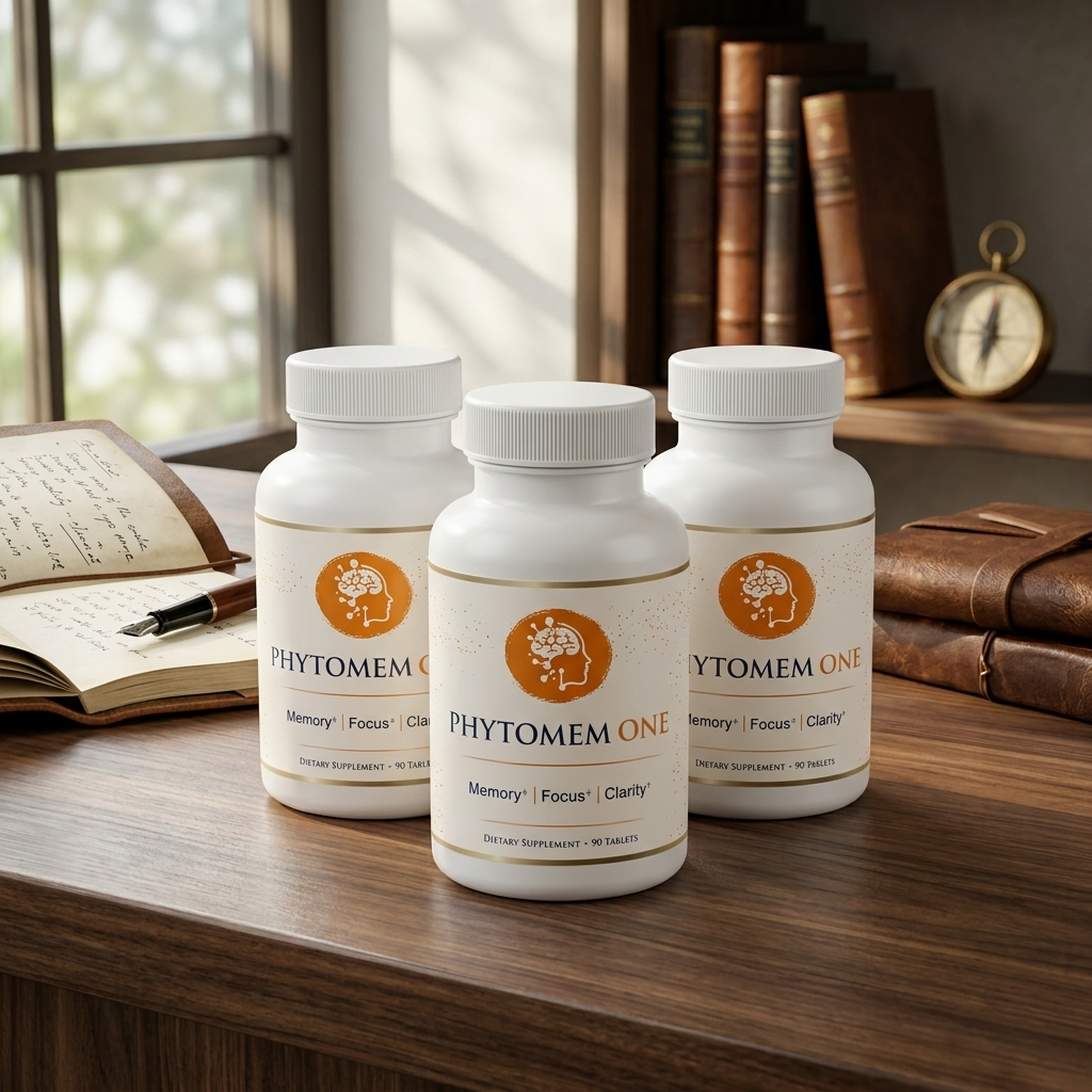 Three bottles of Phytomem One memory and focus supplement