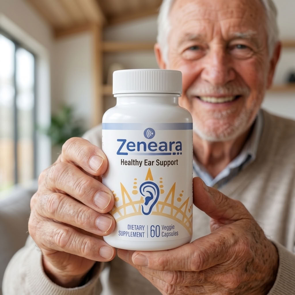 Zeneara healthy ear support supplement bottle