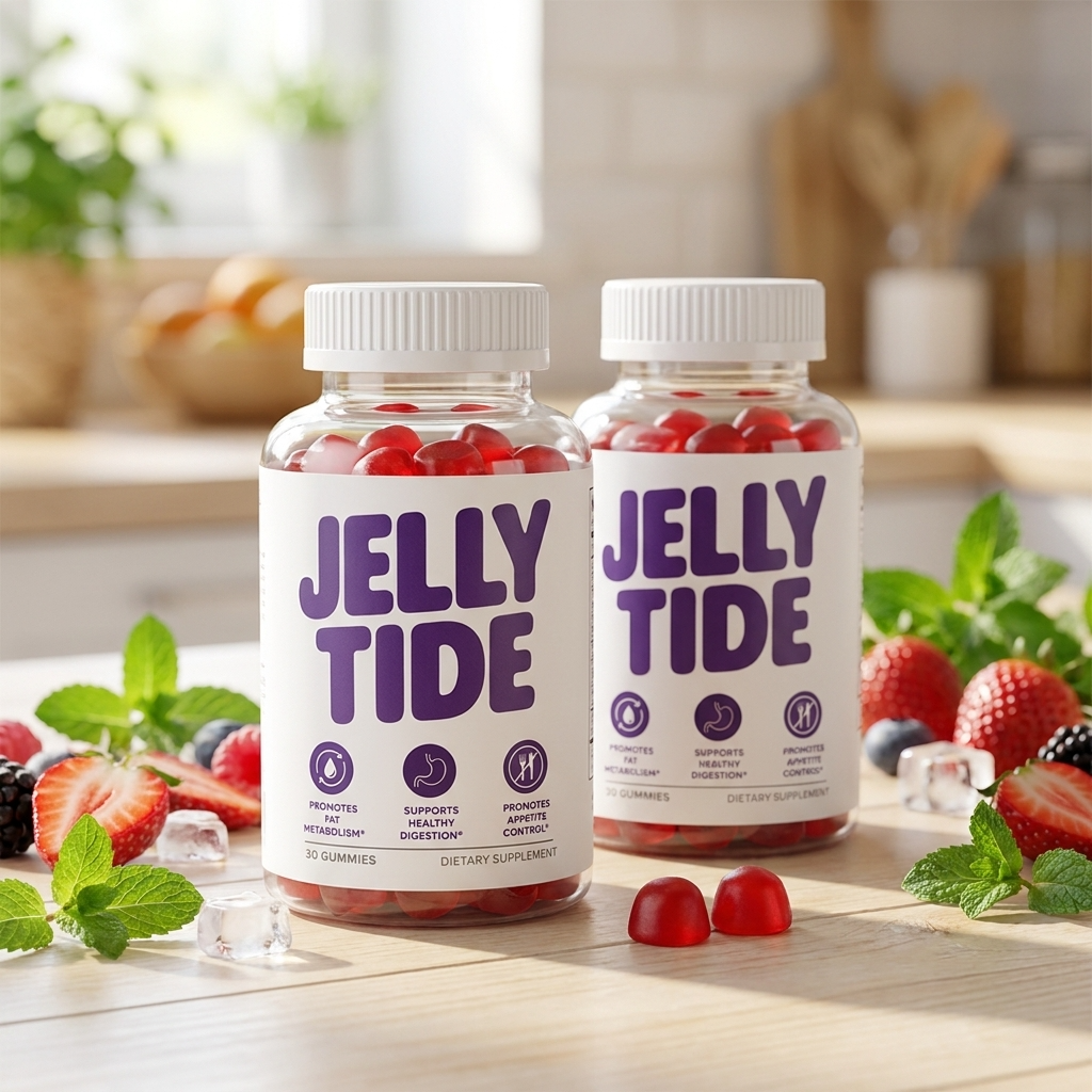 Group of JellyTide metabolism support gummy bottles