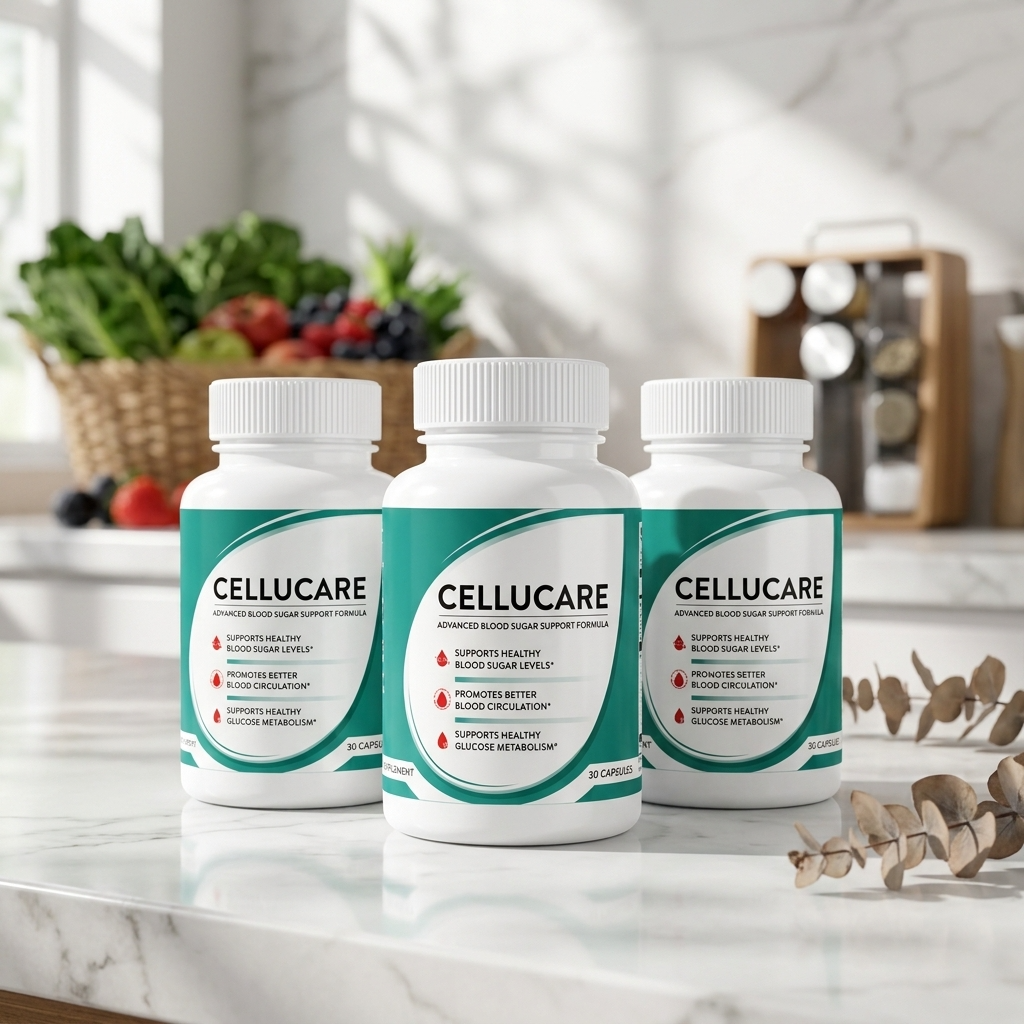 Bottles of CelluCare daily herbal capsules