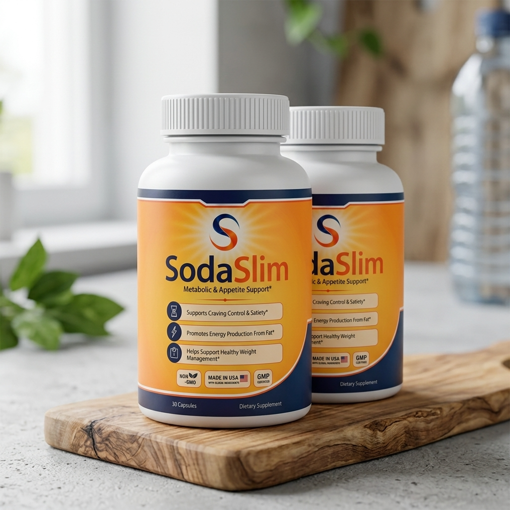 Three bottles of SodaSlim metabolic and appetite support capsules