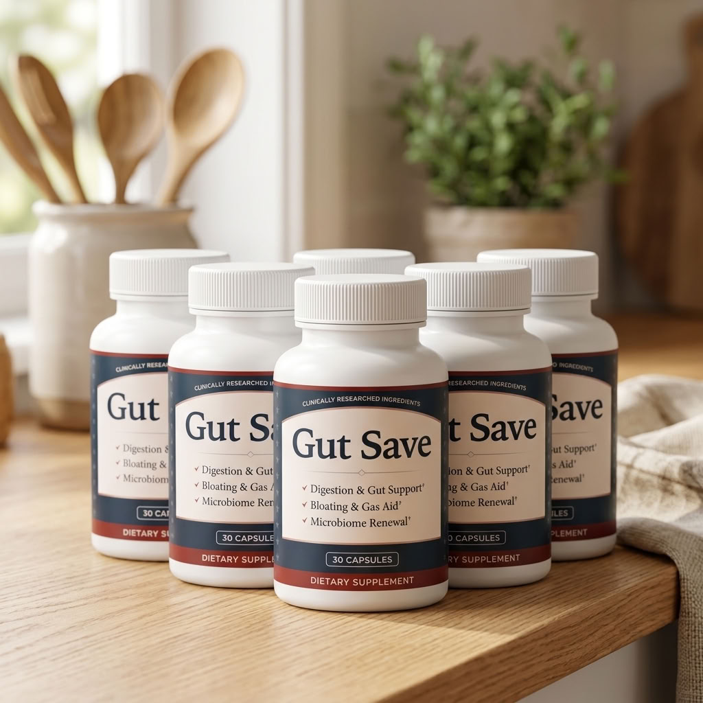 Gut Save supplement bottles